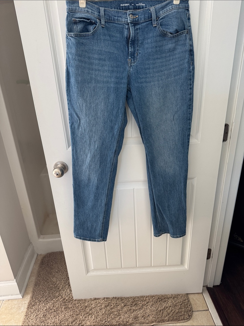 Old Navy Medium Blue Straight-Leg Jeans